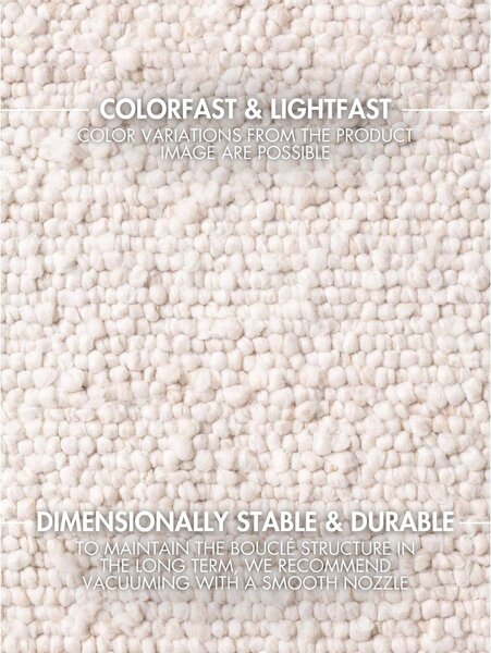 Slonovinový ručně tkaný koberec z materiálu bouclé 160x230 cm Notting Hill Portobello – Ted Baker