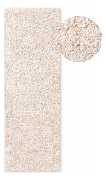 Krémový ručně tkaný běhoun z materiálu bouclé 80x200 cm Notting Hill Portobello – Ted Baker