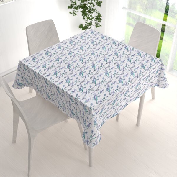 Biante Teflonový čtvercový ubrus TF-088 Levandule na bílém 40x40 cm