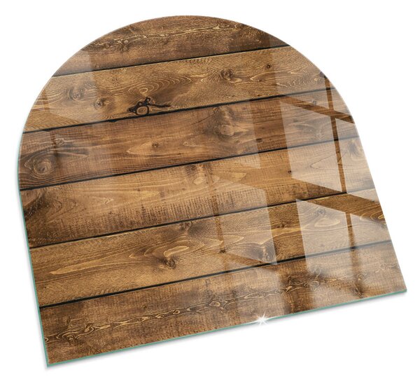 Půloválná podložka pod krbová kamna Přírodní dřevěná textura ppkpon-00020409