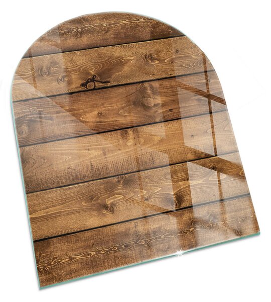 Půloválná podložka pod krbová kamna Přírodní dřevěná textura ppkpon-00020409