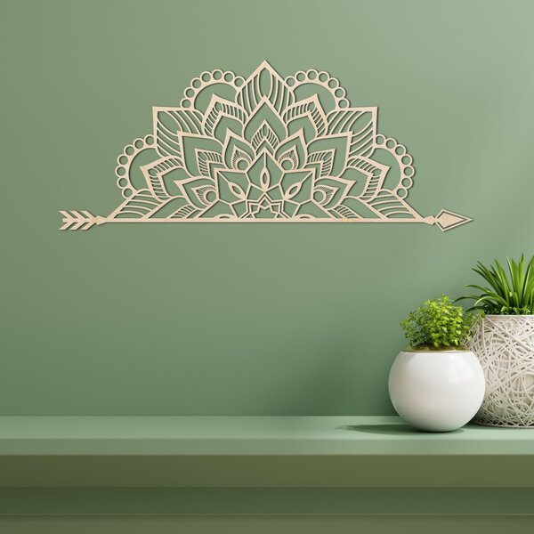 SENTOP | Dřevěná mandala na zeď – Elegantní dekorace na strnu | SENTOP PR0492