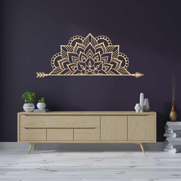 SENTOP | Dřevěná mandala na zeď – Elegantní dekorace na strnu | SENTOP PR0492