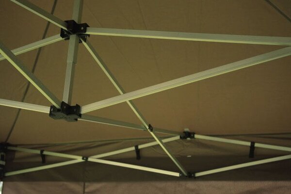 PROFI Zahradní párty stan, nůžkový, champagne, 3 x 6 m