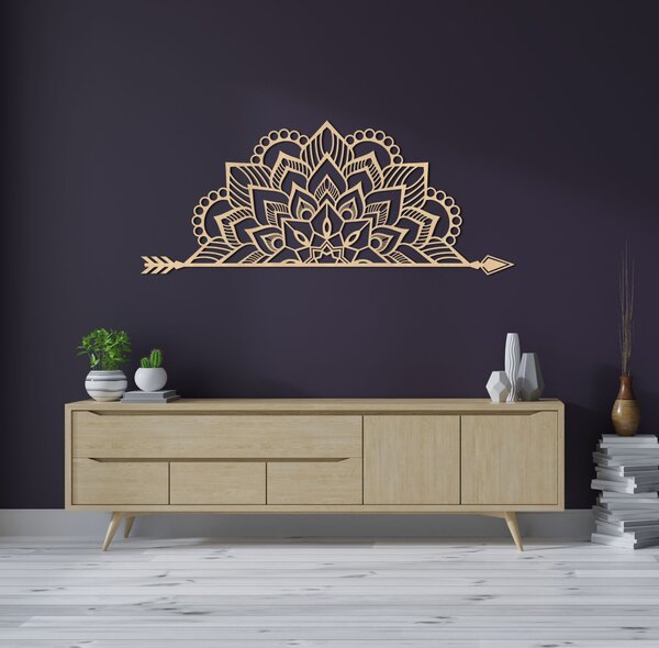 Mandala na zeď ze dřeva | ARONV: HDF - Javor 60 x 25 cm 4456-91773 HDF0492