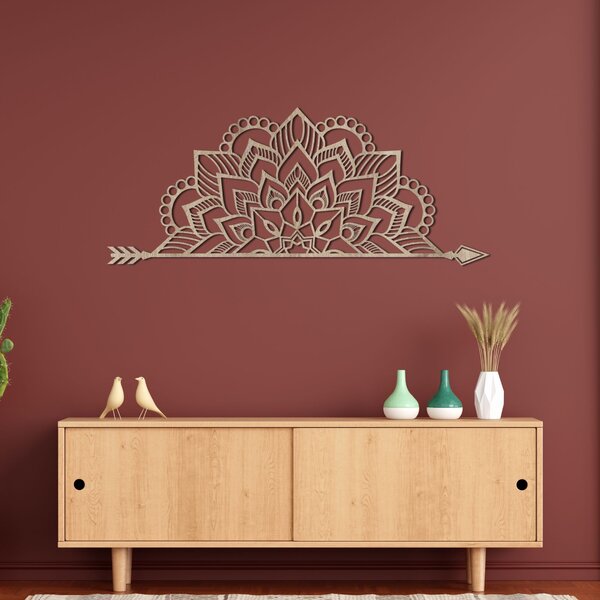 Mandala na zeď ze dřeva | ARONV: HDF - Javor 60 x 25 cm 4456-91773 HDF0492