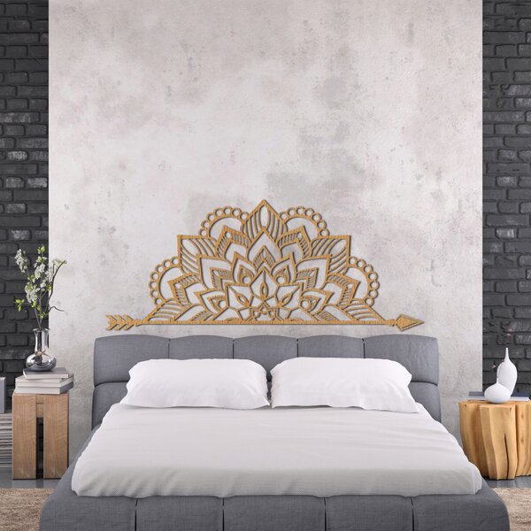 Mandala na zeď ze dřeva | ARONV: HDF - Javor 60 x 25 cm 4456-91773 HDF0492