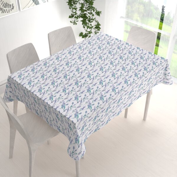 Biante Teflonový obdélníkový ubrus TF-088 Levandule na bílém 50x100 cm