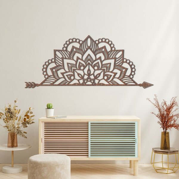 Mandala na zeď ze dřeva | ARONV: HDF - Javor 60 x 25 cm 4456-91773 HDF0492