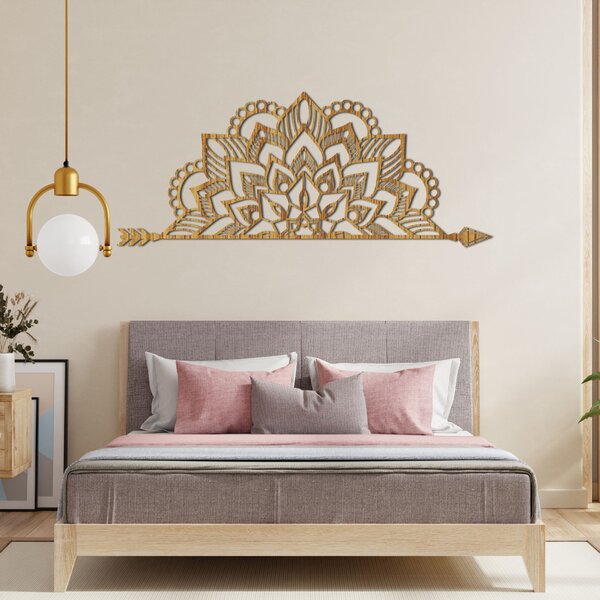 Mandala na zeď ze dřeva | ARONV: HDF - Javor 60 x 25 cm 4456-91773 HDF0492