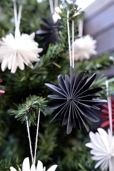 Noordliving Papírová ozdoba Simple Snowflake - Black NL137