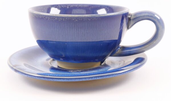 Penerini coffee SET - Keramický šálek s podšálkem Blue 150 ml