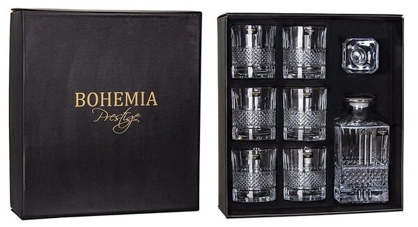 BOHEMIA PRESTIGE ELEGANTE PLATIN WHISKY SADA 1+6 KS