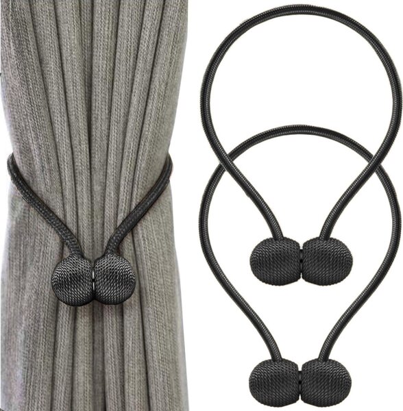 Sada 2 magnetických spon na závěsy UMBRA, černá