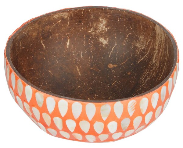 COCONUT Dekorační miska mozaika 14 cm - oranžová