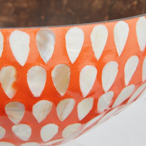 COCONUT Dekorační miska mozaika 14 cm - oranžová