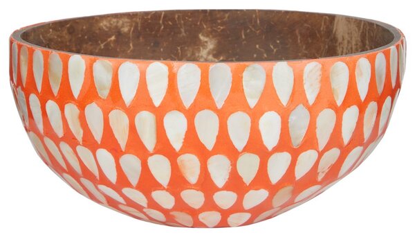COCONUT Dekorační miska mozaika 14 cm - oranžová