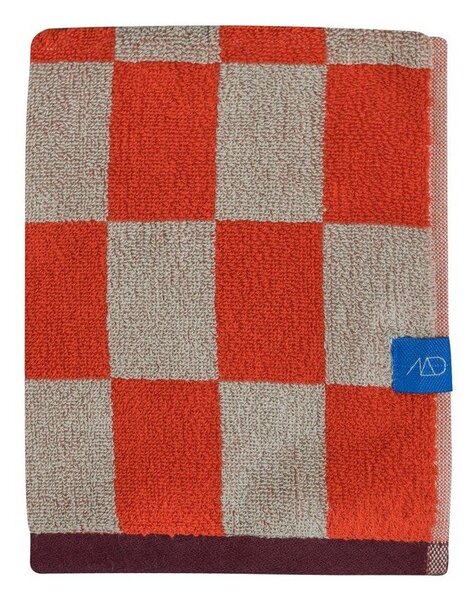 Oranžový/béžový froté ručník z bio bavlny 50x90 cm Retro – Mette Ditmer Denmark