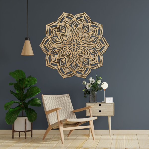 Dřevěná mandala na zeď | COUNESS: Překližka Topol - Honey 3071 20 cm 4467-93091 PR0541