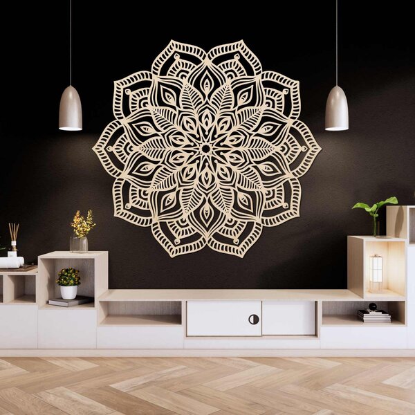 Dřevěná mandala na zeď | COUNESS: Překližka Topol - Honey 3071 20 cm 4467-93091 PR0541