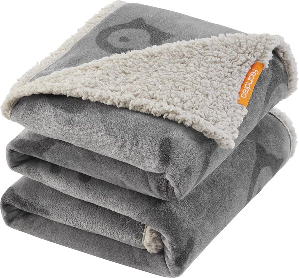 FEANDREA Nepromokavá deka pro psy a kočky vel. XL pratelná 152 x 127 cm šedá