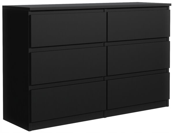 Komoda Meble Masztalerz 140 x 39 x 79 Cm černá matná