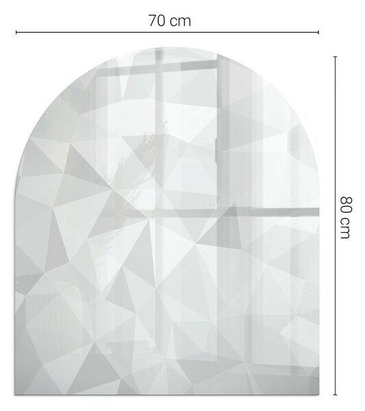 Půloválná skleněná podložka pod kamna Geometrická abstrakce ve tvarech ppkpon-00056580