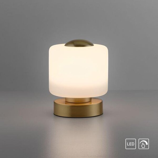 Paul Neuhaus Stolní LED lampa BOTA, 7W, v.15,5 cm, 3000K stmívatelná, dotykový stmívač Barva: Mosaz