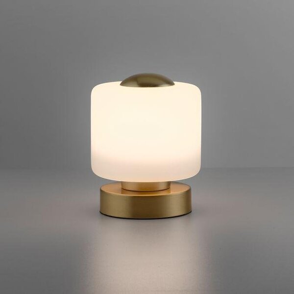 Paul Neuhaus Stolní LED lampa BOTA, 7W, v.15,5 cm, 3000K stmívatelná, dotykový stmívač Barva: Mosaz