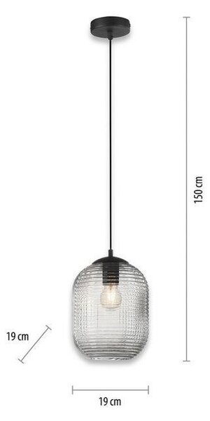 Paul Neuhaus Závěsné svítidlo SHITAHE, 1xE27, š. 20 cm Barva: Kouřová