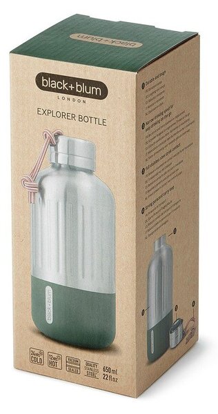 Termoláhev z nerezové oceli ve stříbrné barvě 650 ml Explorer – Black + Blum
