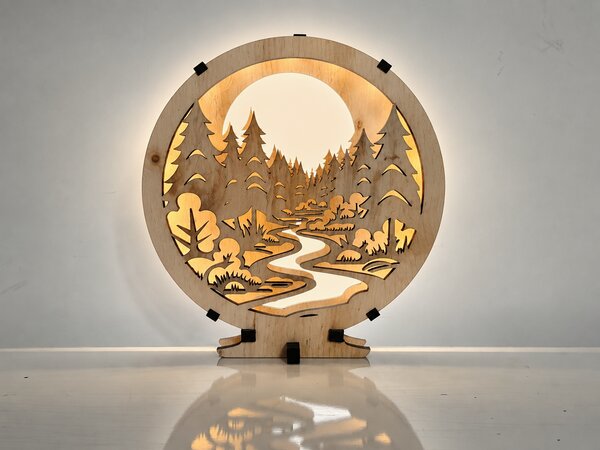 "V lese" lampa 20x22 cm provedení povrchu: dub světlý