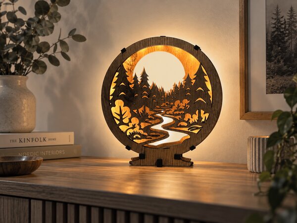 "V lese" lampa 20x22 cm provedení povrchu: dub světlý