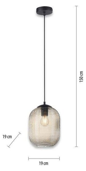 Paul Neuhaus Závěsné svítidlo SHITAHE, 1xE27, š. 20 cm Barva: Kouřová
