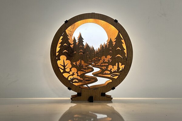 "V lese" lampa 20x22 cm provedení povrchu: dub světlý