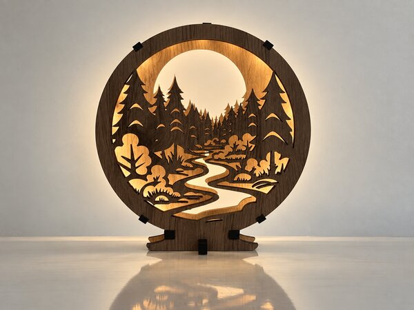 "V lese" lampa 20x22 cm provedení povrchu: dub světlý