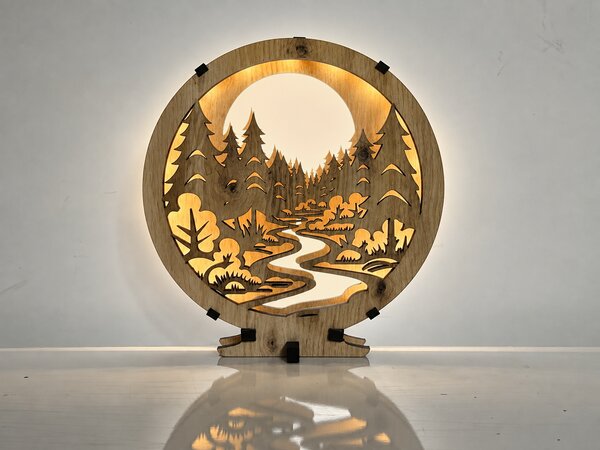 "V lese" lampa 20x22 cm provedení povrchu: dub světlý