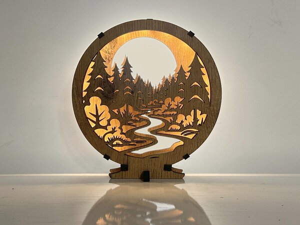 "V lese" lampa 20x22 cm provedení povrchu: dub světlý