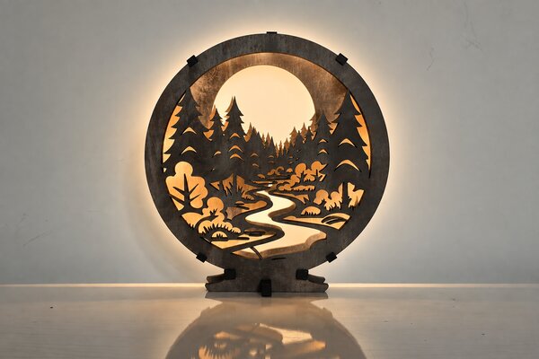 "V lese" lampa 20x22 cm provedení povrchu: dub světlý