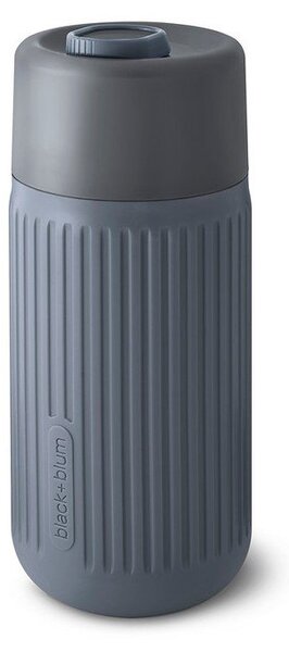 Tmavě šedý skleněný cestovní hrnek 340 ml – Black + Blum