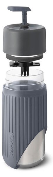 Tmavě šedý skleněný cestovní hrnek 340 ml – Black + Blum