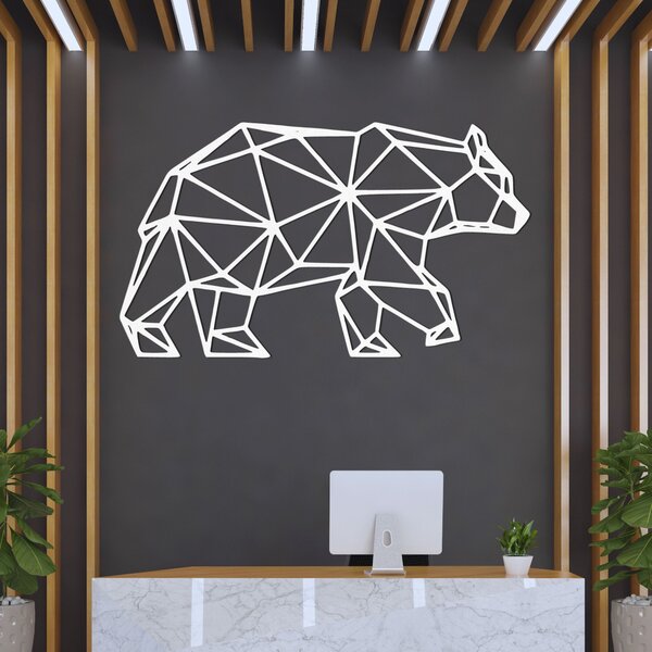 Vyřezávaná nástěnná dekorace medvěd - ARCTOS: HDF - Javor 50 x 29 cm 4482-94704 HDF0240