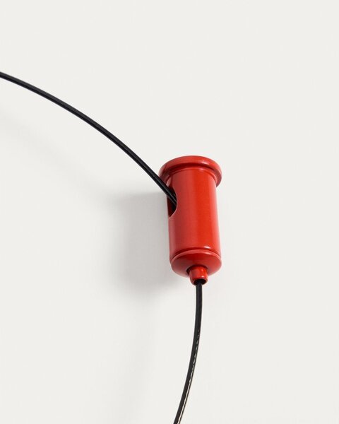 Červené LED stmívatelné závěsné svítidlo s kovovým stínidlem Porte – Kave Home