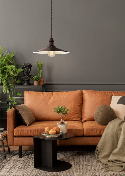 Eglo 49456 STOCKBURY - Závěsné retro svítidlo + Dárek LED žárovka (Industriální závěsné svítidlo v barvě antické hnědé)