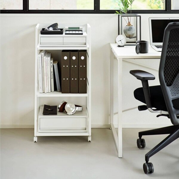 Bílý kovový pojízdný regál 42x84,5x32 cm Tower – YAMAZAKI
