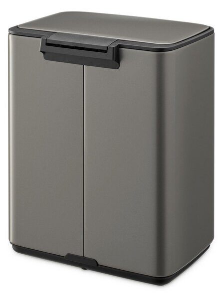 Šedý nášlapný ocelový odpadkový koš 12 l Bo – Brabantia