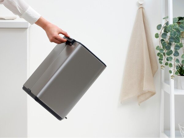 Šedý nášlapný ocelový odpadkový koš 12 l Bo – Brabantia