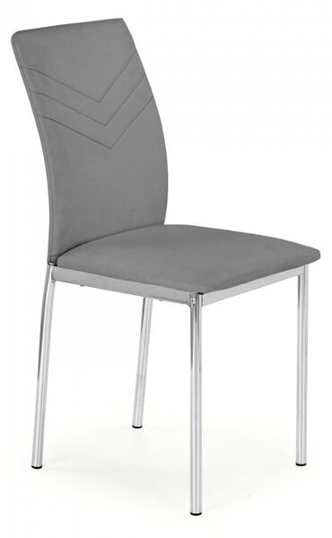 Jídelní židle JENNER – kov, ekokůže, šedá