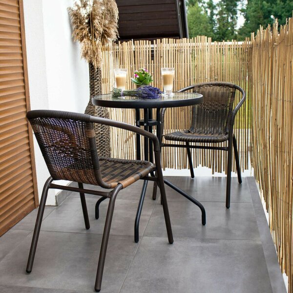 Zahradní stolek 60 cm SPRINGOS BISTRO GF1010 černý