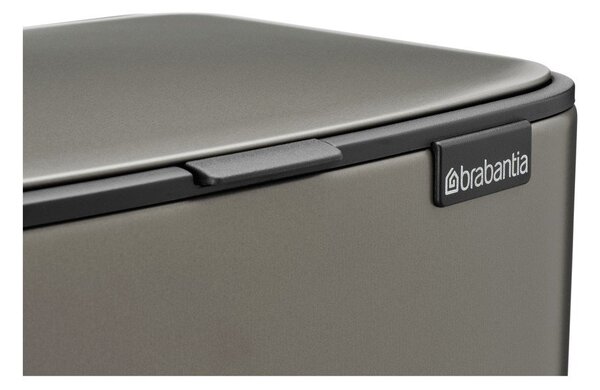 Šedý nášlapný ocelový odpadkový koš 12 l Bo – Brabantia